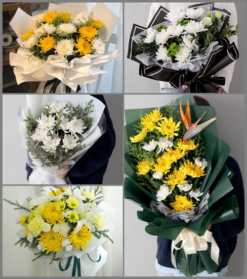 山东莱芜莱城区和庄镇荣科村白事花束代送